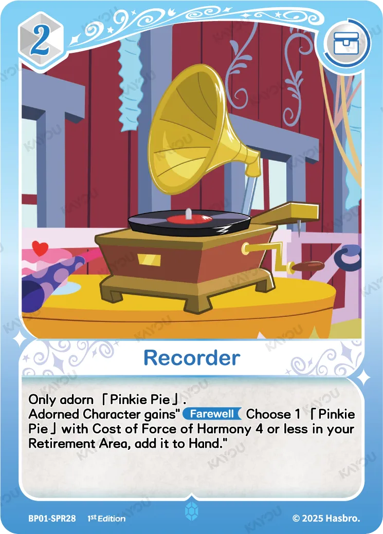 Recorder (SPR) BP01-SPR28